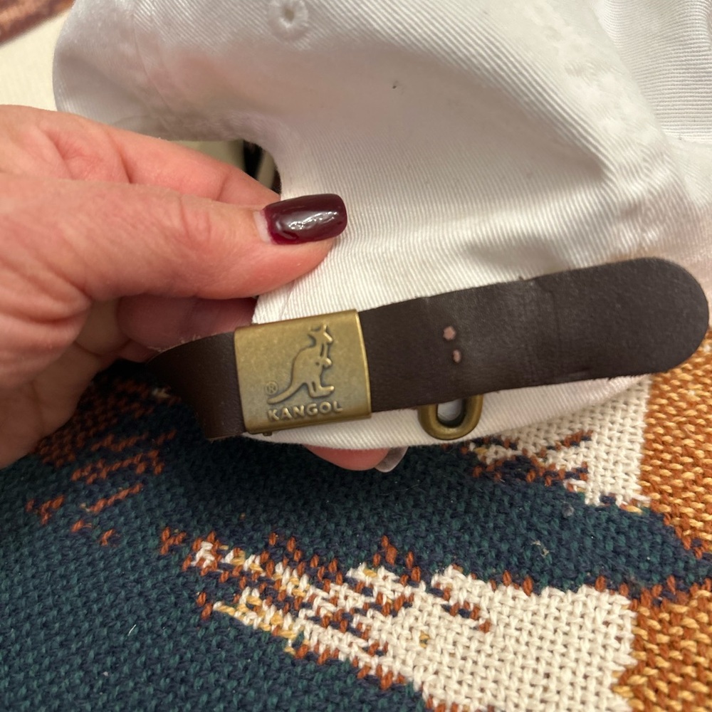 Kangol Washed Baseball Adjustable Cap White. - image 3